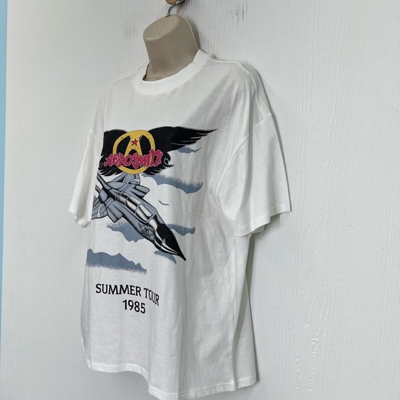 H&M - Aerosmith Summer Tour 1985 Colorful Graphic Oversized T Shirt Size XXS - Picture 5 of 10